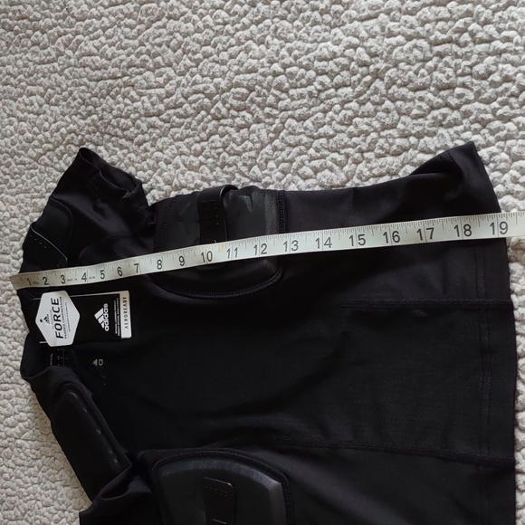 NWT Adidas Boy's Small Aeroready Force Padded Compression Integrated Black Shirt - Picture 13 of 16